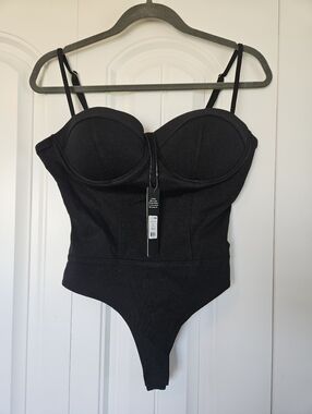 Fashion Nova Lust Over You Bodysuit in Black